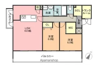 パークサイドレジデンス【2階】の間取り