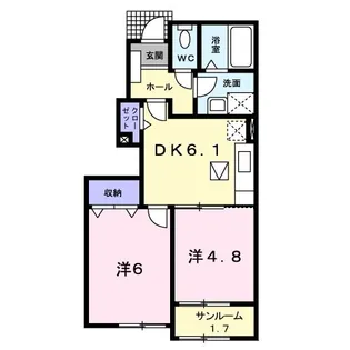 ボナ ル ドエル【1階】の間取り