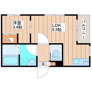 ソーサリー原町【1階】の間取り