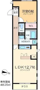 ラウレア 興宮【1階】の間取り