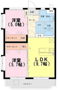 エスポワールはるか【2階】の間取り