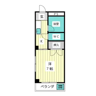 グリーンビレッジB【1階】の間取り
