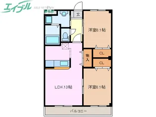 ステラ川越【1階】の間取り