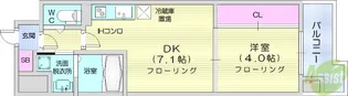 S-FORT青葉上杉【5階】の間取り