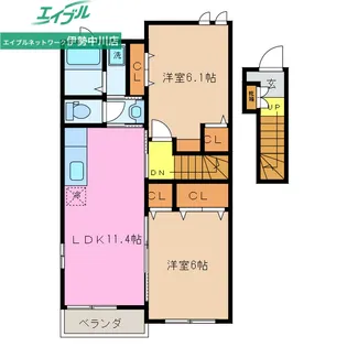 アスリート B【2階】の間取り