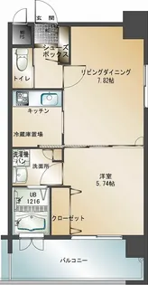 エンクレスト天神南II【14階】の間取り