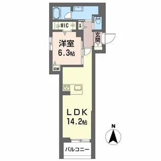 クレスティーク福住【2階】の間取り