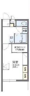レオパレスパラッツォ【1階】の間取り