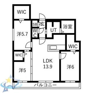 ALIVIS宮の森【4階】の間取り