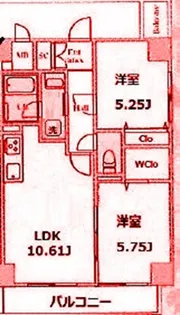 ソミエール【5階】の間取り