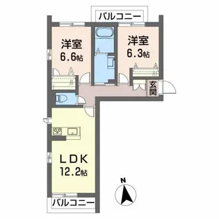 シアラ日の出【3階】の間取り