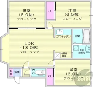 ルミエールあいの里【1階】の間取り