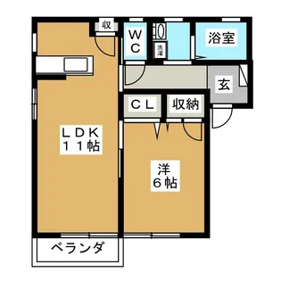 セピアコート安茂里【1階】の間取り