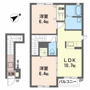 シャーメゾン菅谷台I【2階】の間取り