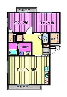 OHANA HARE A棟【1階】の間取り