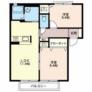 PALOS上清水【2階】の間取り