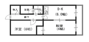 ポールドジ森ノ宮【5階】の間取り