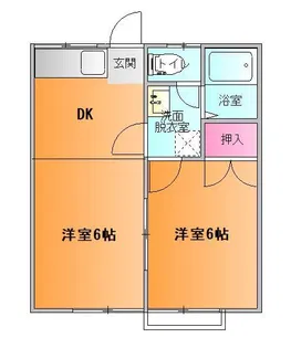 ベルゾーネ小白川B棟【2階】の間取り