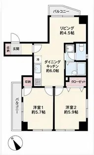 イーグル扇橋【3階】の間取り