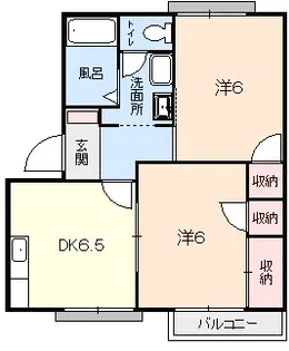 コーポ宮東【1階】の間取り