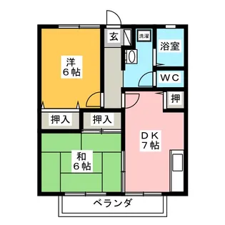 プランドール江崎【2階】の間取り