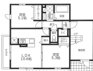 The Apartment ACE【1階】の間取り