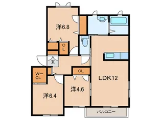 福岡県北九州市門司区松原2【アパート】の間取り