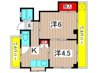 コ-ポサンフラワ-【3階】の間取り