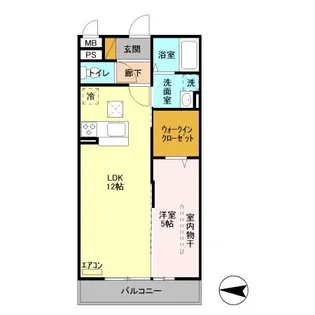 グレイスレジデンス中央【1階】の間取り