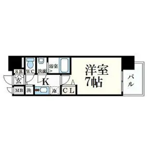 プレサンス名古屋STATIONサティナ【12階】の間取り