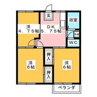 ベルゾーネ田村A【2階】の間取り