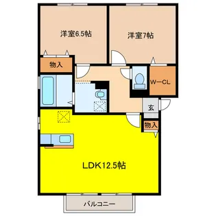 岐阜県大垣市三本木4【アパート】の間取り