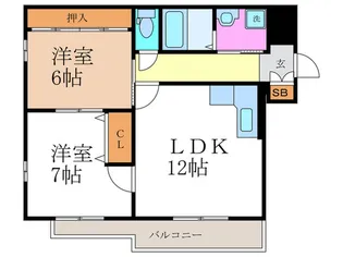 第2長法寺マンション【1階】の間取り
