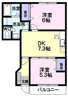 ビラ・シャルマン A【1階】の間取り