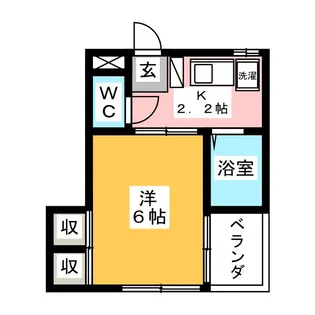 グリーンパーク中村【2階】の間取り