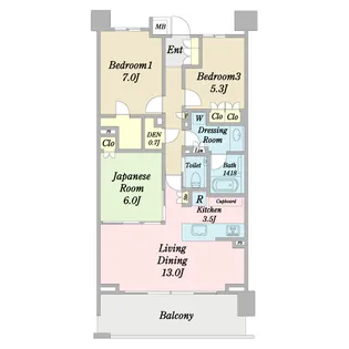 3LDKの間取り画像