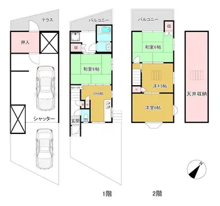 京都府京都市左京区一乗寺馬場町【一戸建】の間取り