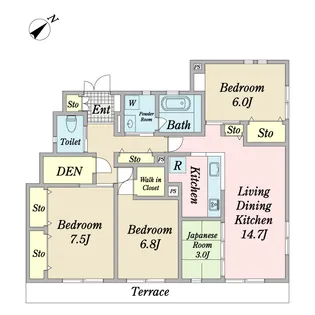 サフィーロ【1階】の間取り