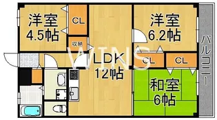 福岡県福岡市早良区百道2【マンション】の間取り