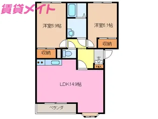 グレースシャトー【2階】の間取り