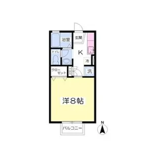 福島県郡山市新屋敷1【アパート】の間取り