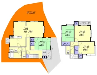 広島県安芸郡熊野町萩原2【一戸建】の間取り