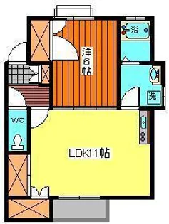 愛コーポ福見【2階】の間取り