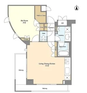 オーキッドレジデンス神楽坂【3階】の間取り