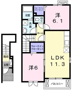 サニー・クリアネス B【2階】の間取り