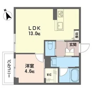 ジ ワン 今泉【1階】の間取り