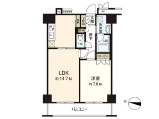 レジデンス仙台駅東【14階】の間取り