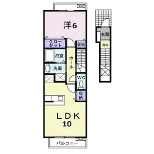 広島県福山市駅家町大字万能倉【アパート】の間取り