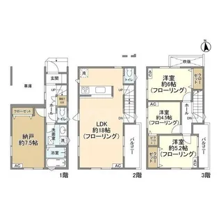 東京都足立区小台2【一戸建】の間取り
