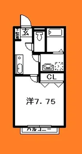 千葉県船橋市東中山2【アパート】の間取り